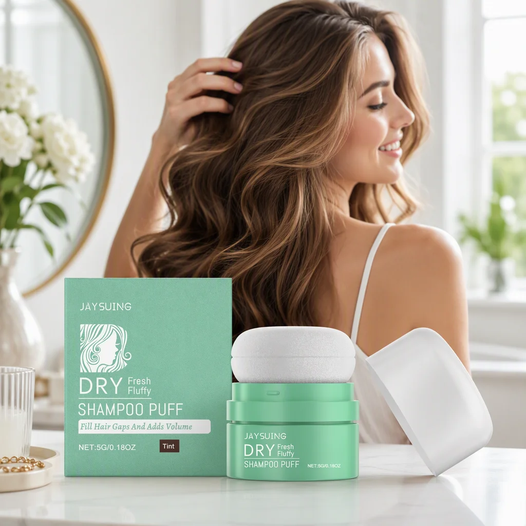 Matte Dry Shampoo Puff Instant Oil Control Lift Root Fluffy Hair Refresh Scalp Portable Matte Finish Hair Care Dry Hair Powder