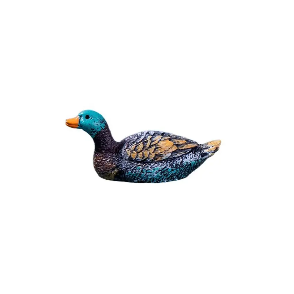 

Decorative Rockery Pavilion Bridge LIfelike Resin Goose Micro Landscape Ornaments Simulation White Duck Statue Aquarium
