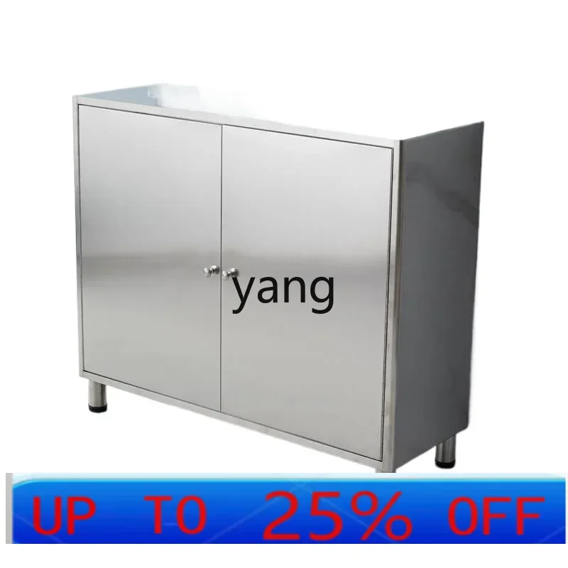 LMM Stainless Steel Tableware Side Tea Locker 304 Cupboard Floor Simple Outdoor Balcony Storage Kitchen