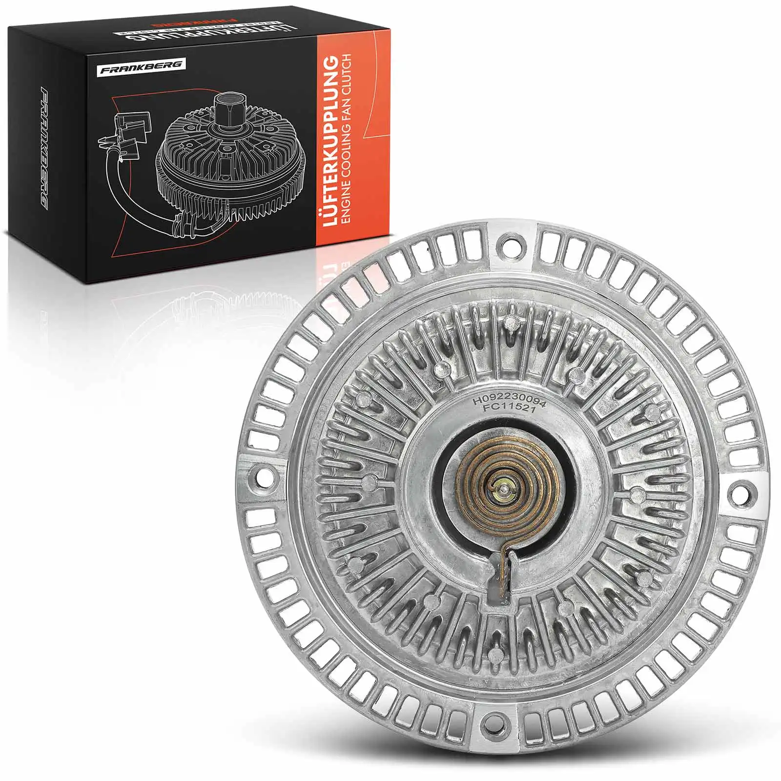 Frankberg 1x ventilator met koppeling voor radiateurventilator voor BMW E24 E28 E30 E34 E36 E39 Z3 Z1 11521740962 11521723027 11521723918