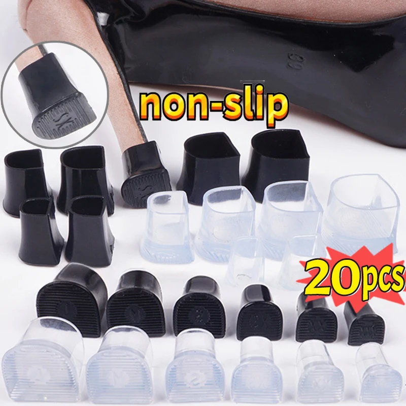 

2/20pcs Silicone Heel Protectors Stoppers Latin Stiletto Dancing Covers Antislip High Heeler Bridal Wedding Shoes Accessories