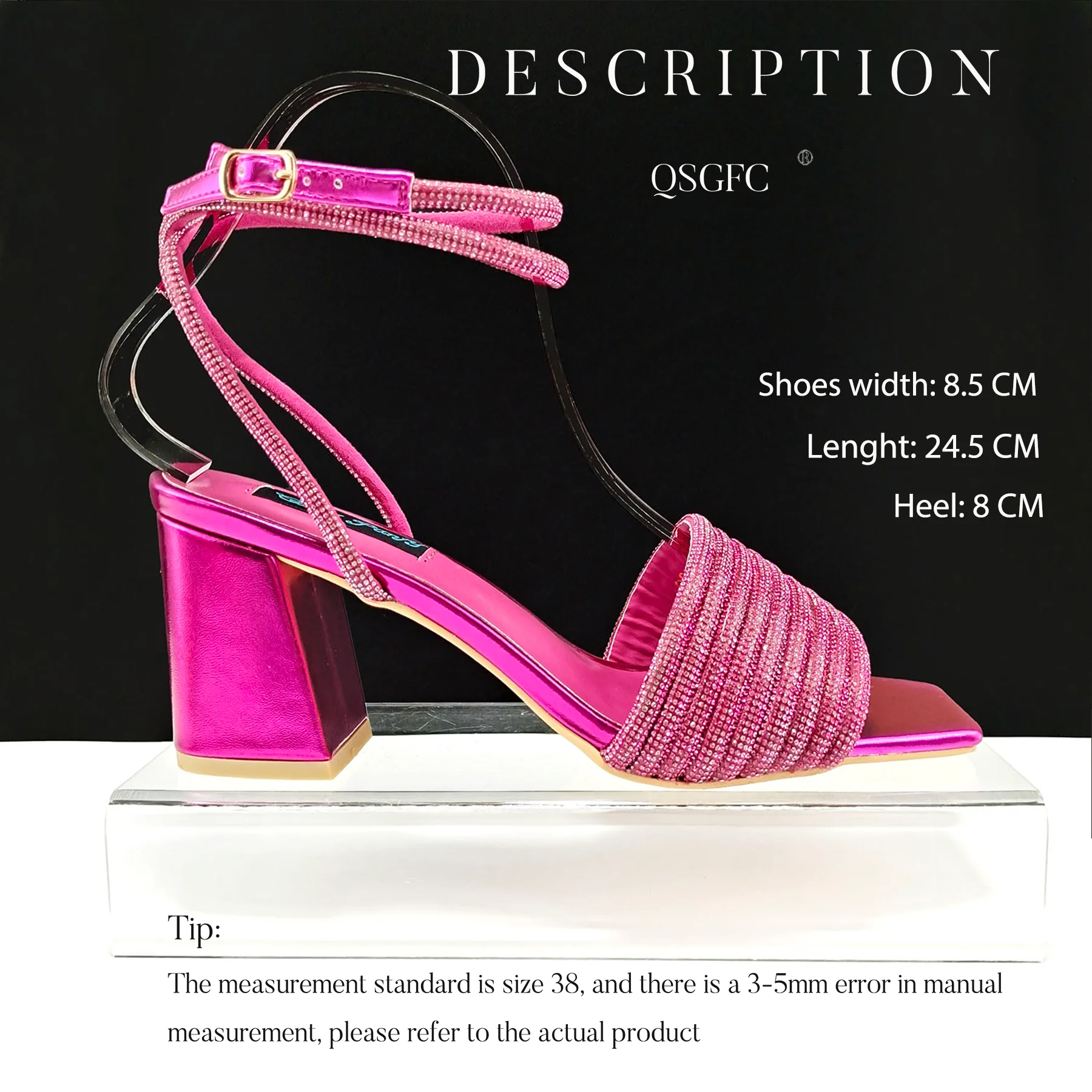 A PAIR SHOES FUCHSIA