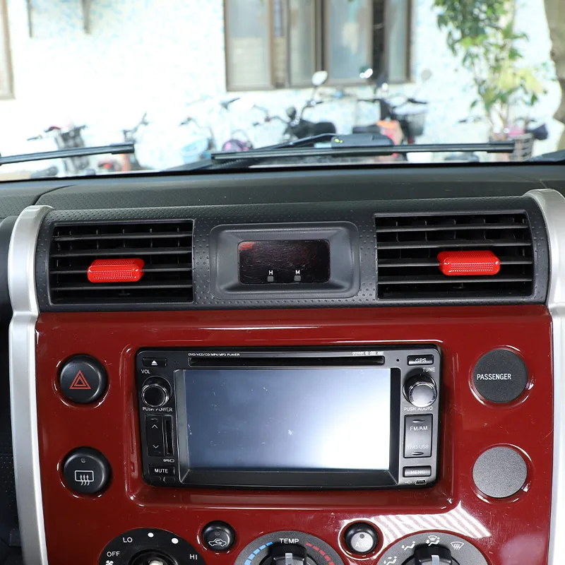 4 Pcs For Toyota FJ Cruiser 2007-2021 Car Modification ABS Red Car Air Outlet Adjusting Rod Cover Stickers Car Accessories