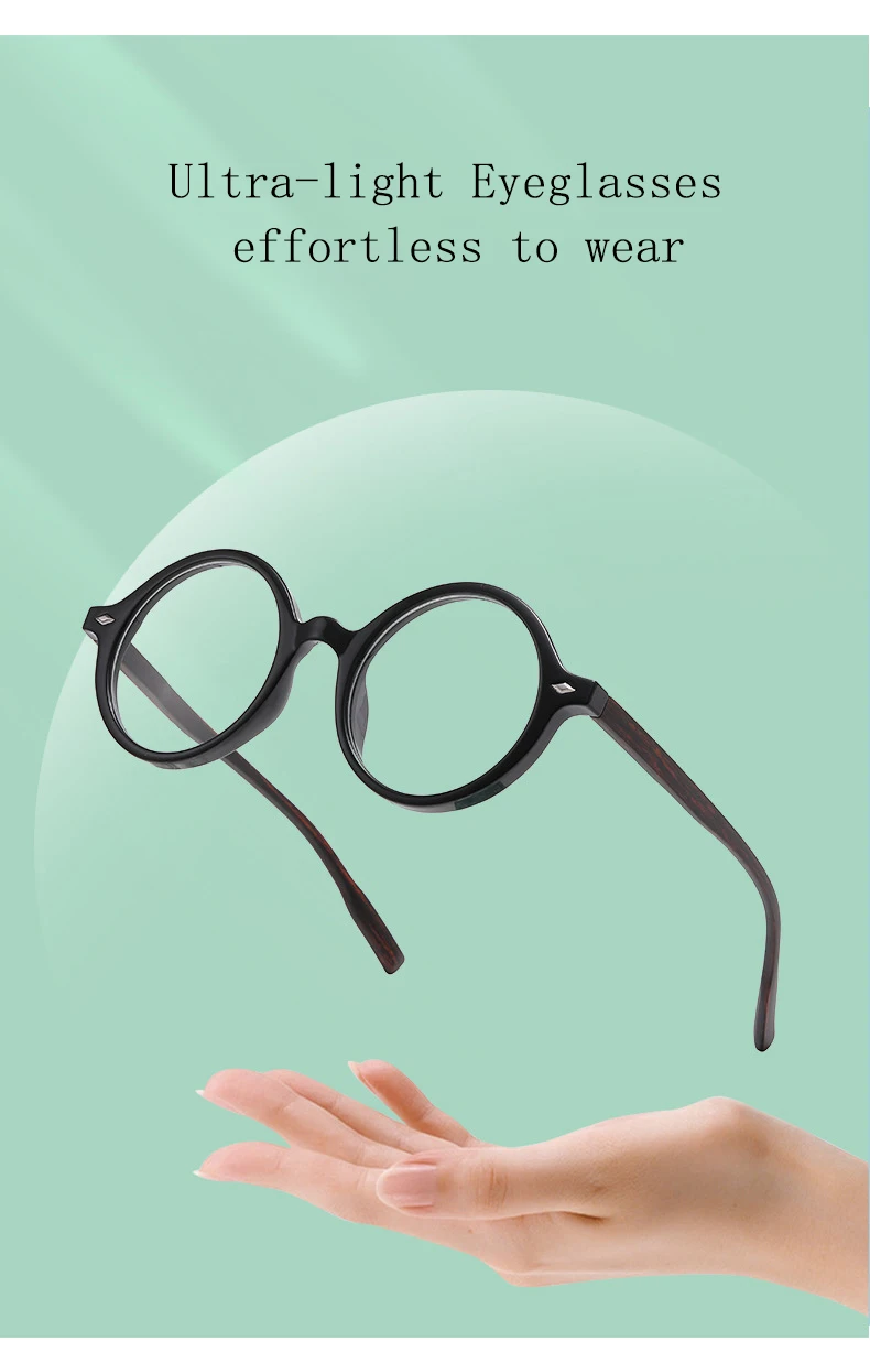 Markendesign Retro Quadratische Übergroße Runde Rahmen Sonnenbrille Korrekturbrille Anti-Blaulicht Hyperopie Myopie Astigmatismus Brillen – Detail 8