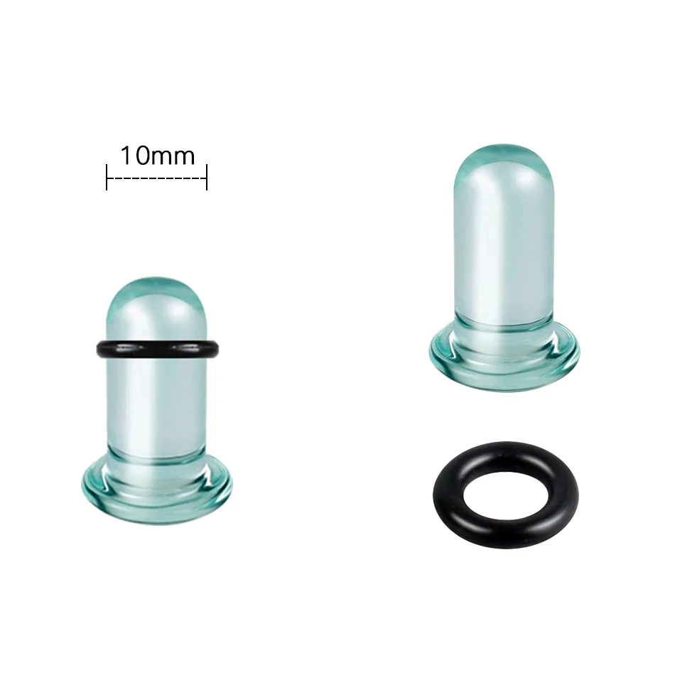 2pcs/lot 1.6mm-16mm Glass Ear Plugs and Tunnel Transparent Dilators Flesh Earrings Expander Earlet Gauges Body Piercings Jewelry