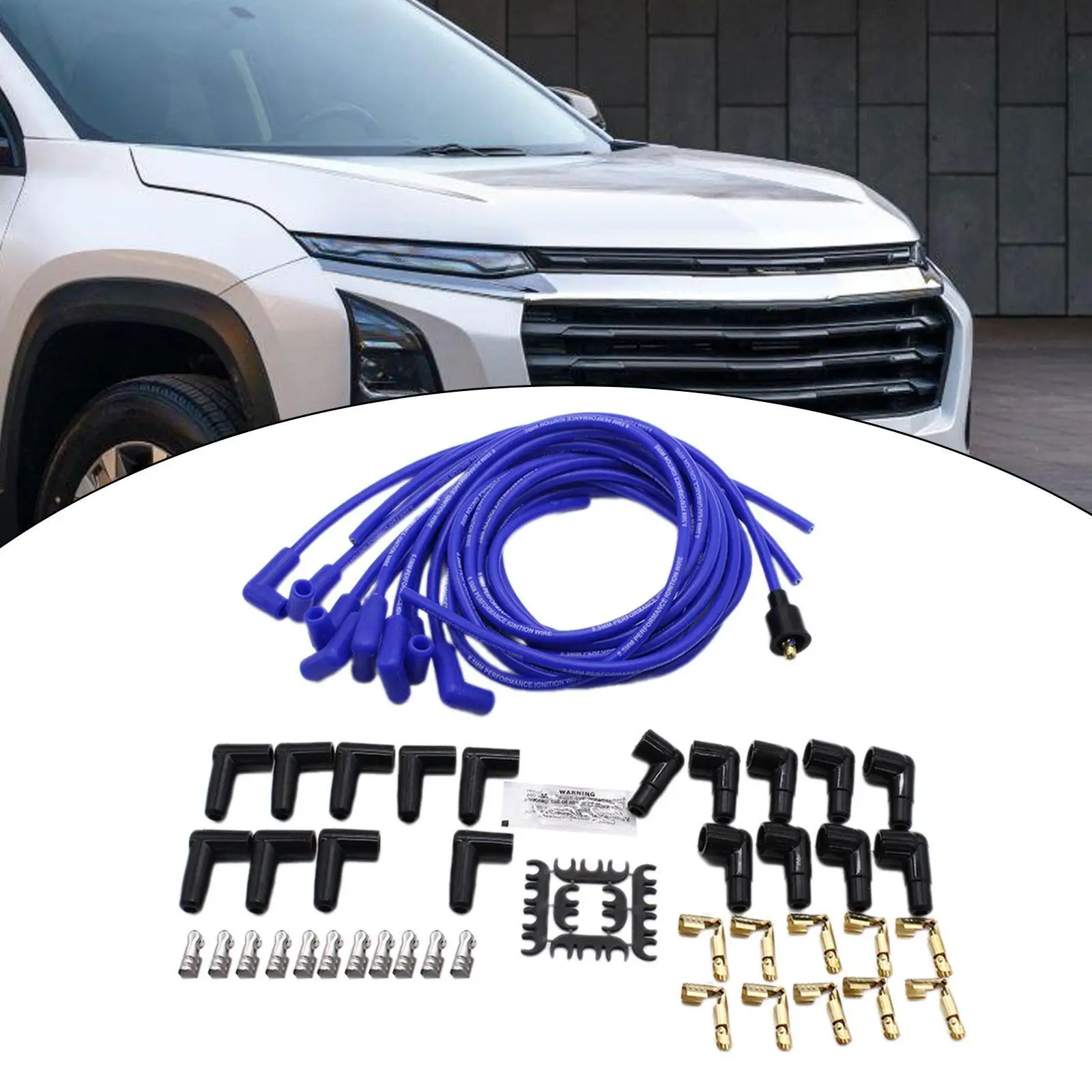 

Набор проводов для свечей зажигания 8,5 мм, высокопроизводительные аксессуары для ботинок 135, 45 градусов, прямая замена, простая установка для 396 402