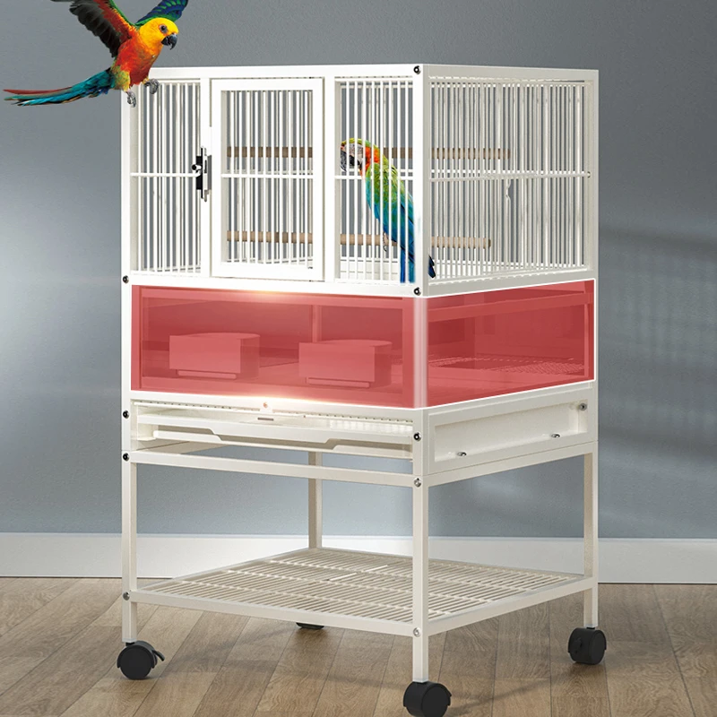 

Super large vertical grid parrot cage, special cage for household splash-proof breeding