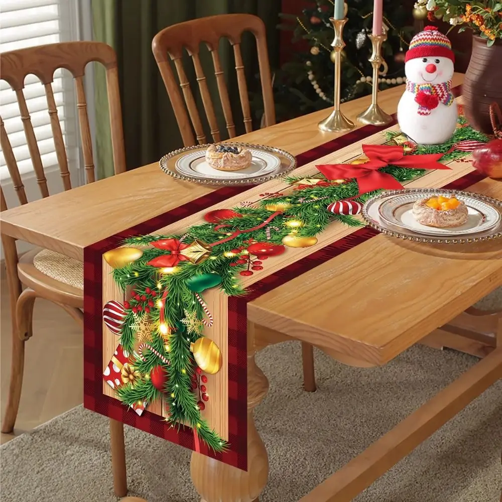 New Year Christmas Table Runner Xmas Party Navidad Gift Christmas Table Flag Flag Cover Merry Christmas Decorations