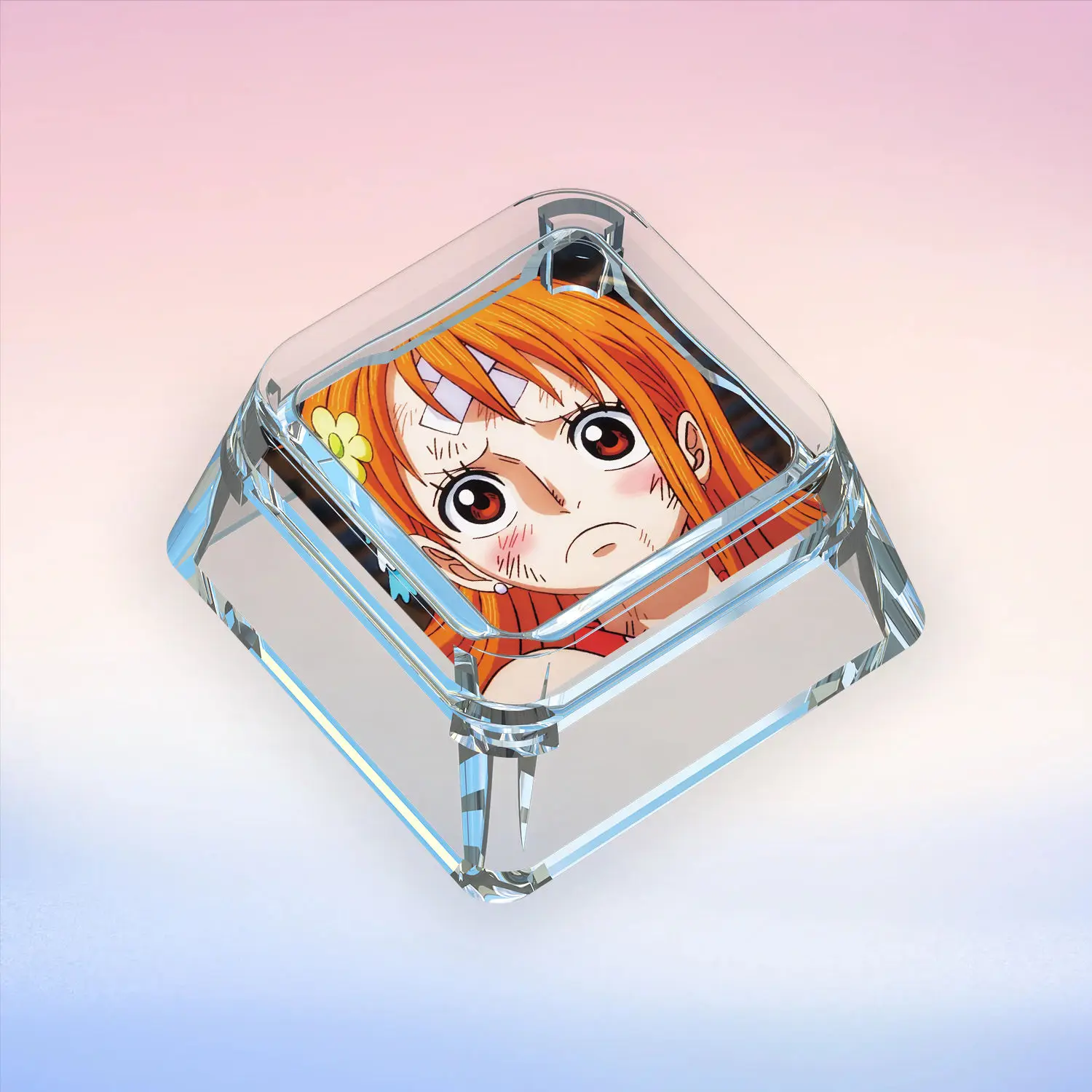 One Piece Nami Mechanical Keyboard Personalized Keycaps Cross Axis Body Nami Keyboard Cap Transparent Keycaps Anime Gift Toys