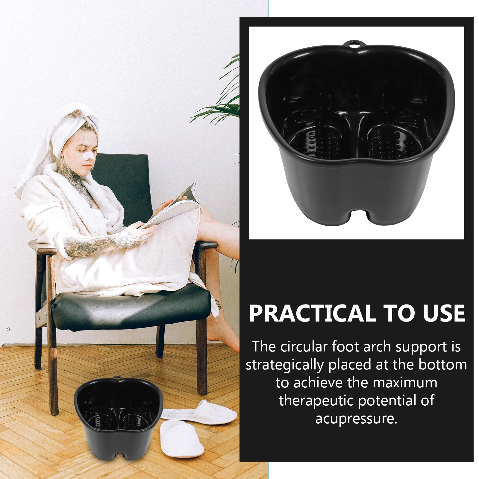 

1 шт., ванна для ног, износостойкая пластиковая бытовая ванна для замачивания ног для кровообращения, массажное ведро для сохранения здоровья