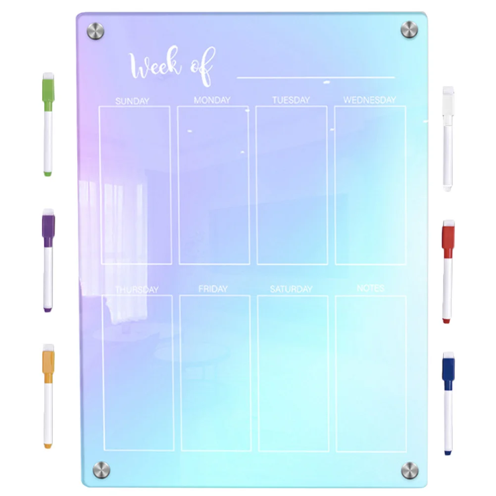 

Magnetic Planner Home Kitchen Memo Board for Refrigerator Adult Weekly Schedule Fridge Calendar
