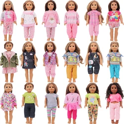 Conjunto de ropa informal para muñeca americana Reborn, chaleco de abrigo de nuestra generación, accesorios de ropa diaria para muñeca de 18 pulgadas, 43cm, regalo