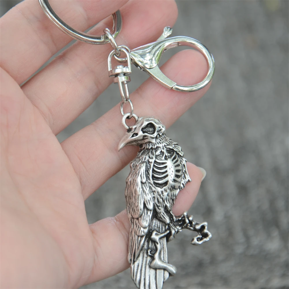 نورس الجمجمة رافين كيشاين ، فايكنغ القوطية الطيور كيرينغ ، اكسسوارات المجوهرات هالووين