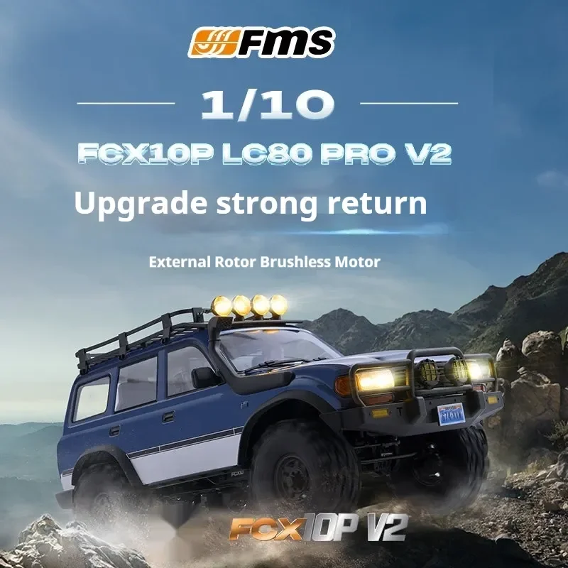 FMS 1:10 LC80 Series FCX10 Remote Control Off-road Vehicle Model with High and Low Speed Model Car Toy