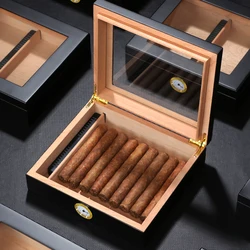 Cederhout Sigaar Humidor Box Draagbare Reizen Sigaar Case W/Luchtbevochtiger Hygrometer Sigarenhumidor Sigaren Doos Voor Sigaren