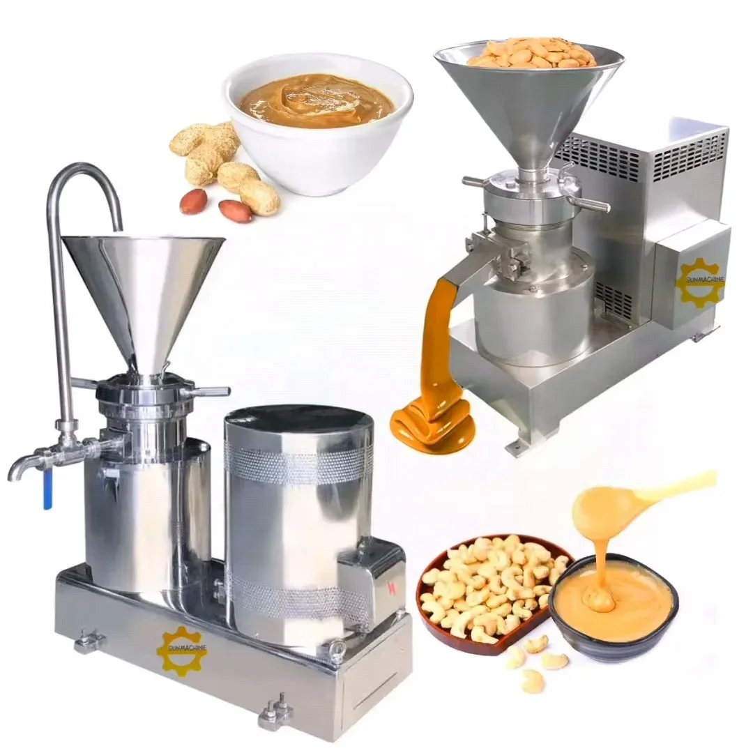 Commercial Nuts Grinder Peanut Butter Paste Making Machine Cocobeans Grinder Into Paste Colloid Mill