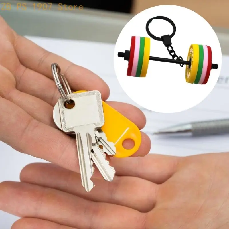 Fashionable Rubber Weightlifting Keyring Sports Design For Active 55KA
