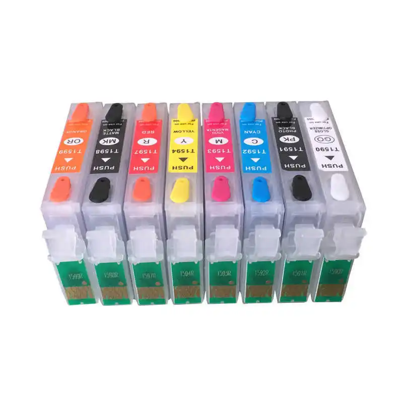 Refillable Empty ink cartridge 159 T159 Replace for Epson T1590 T1591-T1594 T1597-T1599 Stylus photo R2000 Printer With Chip