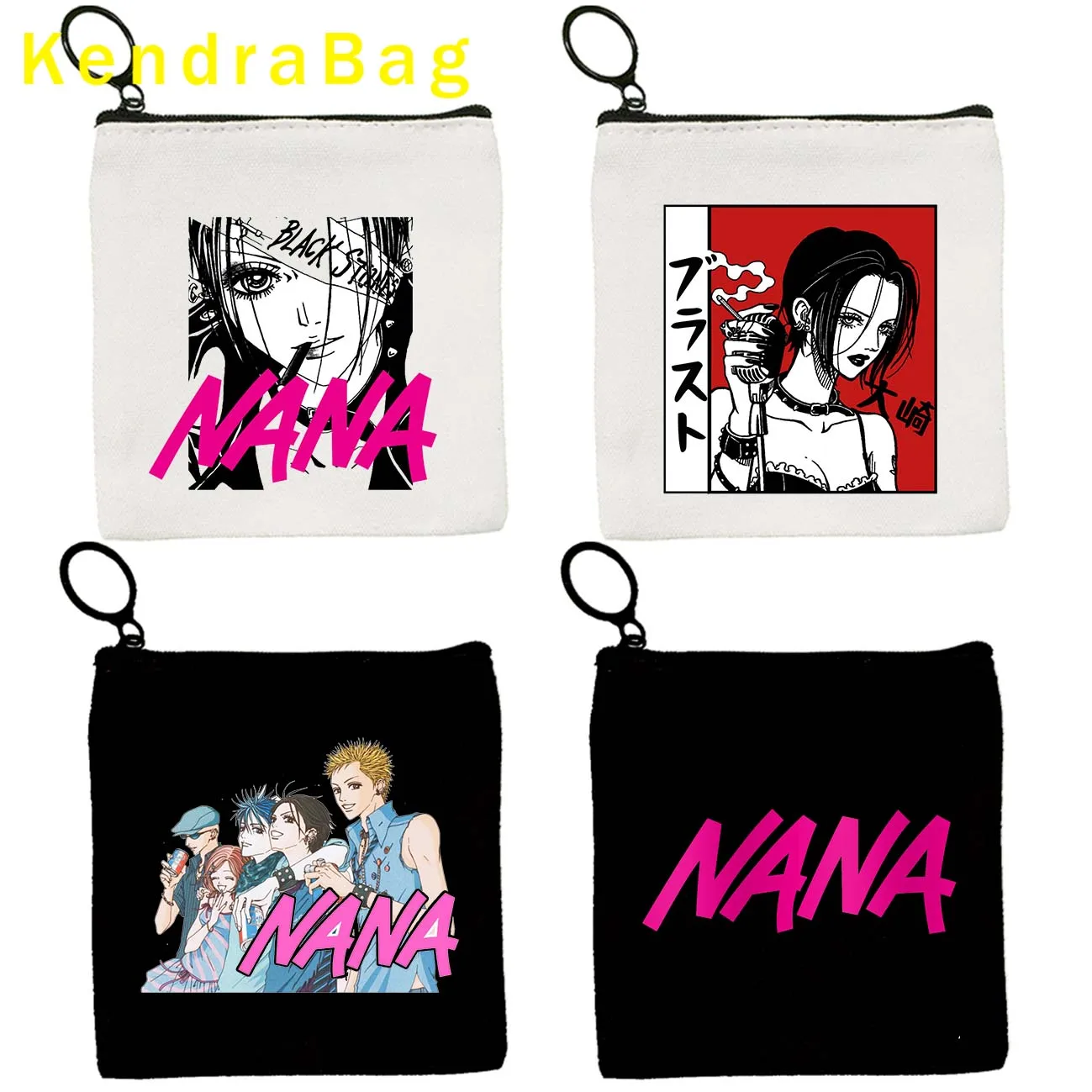 

Nana Anime Manga Nana Osaki And Ren Honjo Lotus Flower Tattoo Cartoon Key Coin Purse Bag Pouch Canvas Coin Purse Bag Wallet Gift