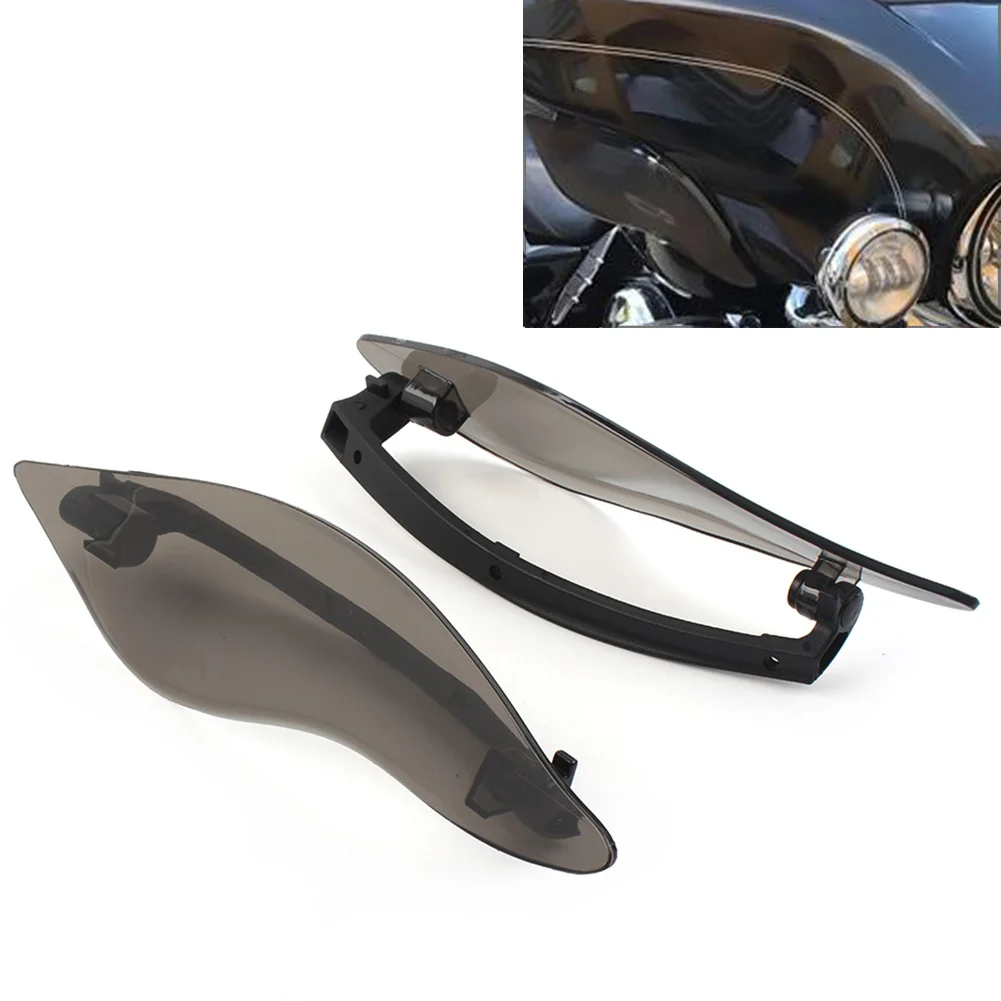 Smoke Motorcycle Adjustable Fairing Air Deflectors For Harley Davidson Electra Glide Street Glide Batwing 2014-2023