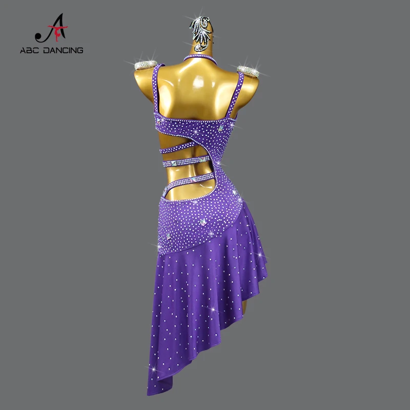 2024 Latin Dance Wear Kleider für Frauen Ball Mädchen Anzug Linie Rock Wettbewerb Sport Bühne Praxis Kostüm Abendkleid ung Samba