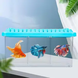 Betta Aquarium Transparent Fish tank with Removable Dividers Small Fish Bowl Multi Compartment Layout decorative Aquarium