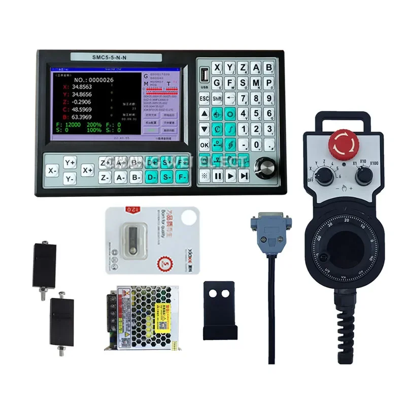 5-axis CNC offline controller SMC5-5-N-N 500kHz motion control system G code+handwheel