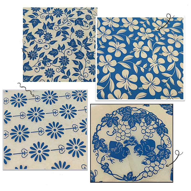 1PC Pottery Ceramic Clay Transfer Paper Underglaze Flower Paper High Temperature Jingdezhen Blue And White Porcelain Plain Decal