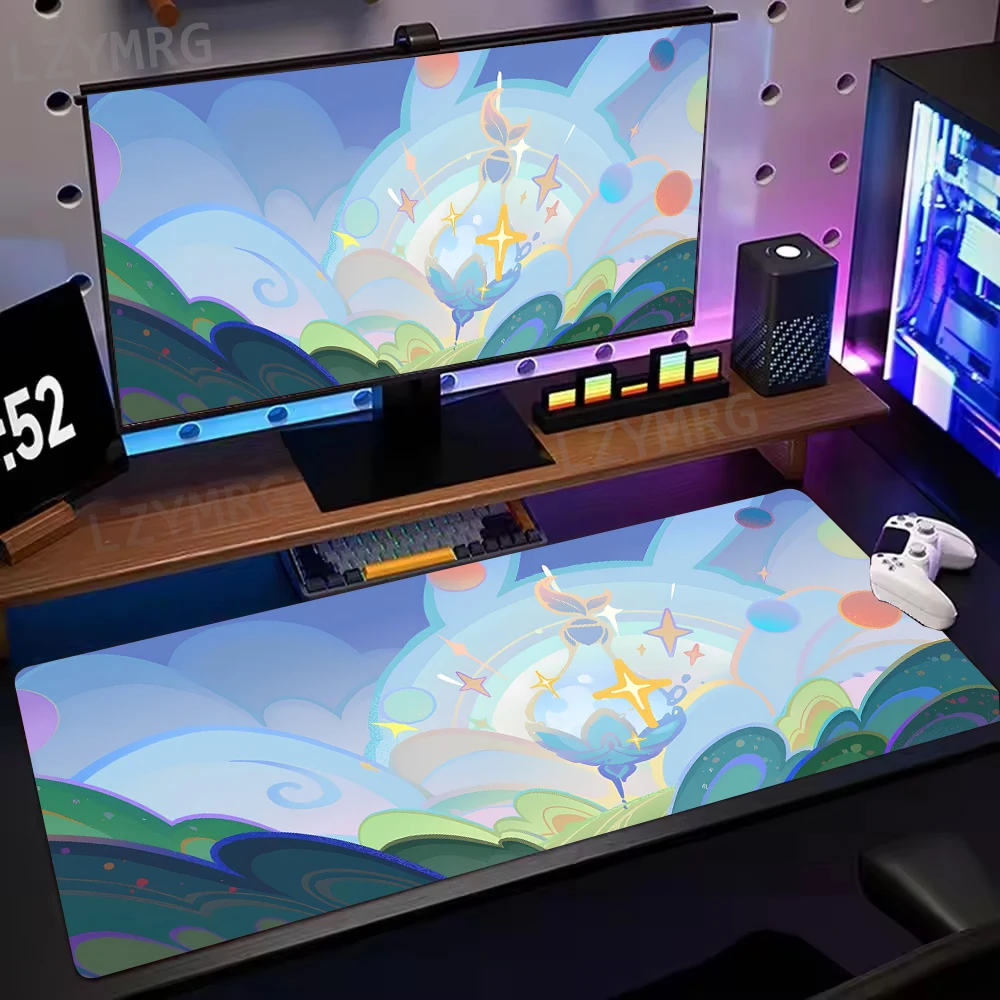 

Genshin Impact Cartoon Pattern Mouse Pad Large Rubber Non-slip Desk Accessories Mousepad for Office and Gamer Keyboard Decor Mat