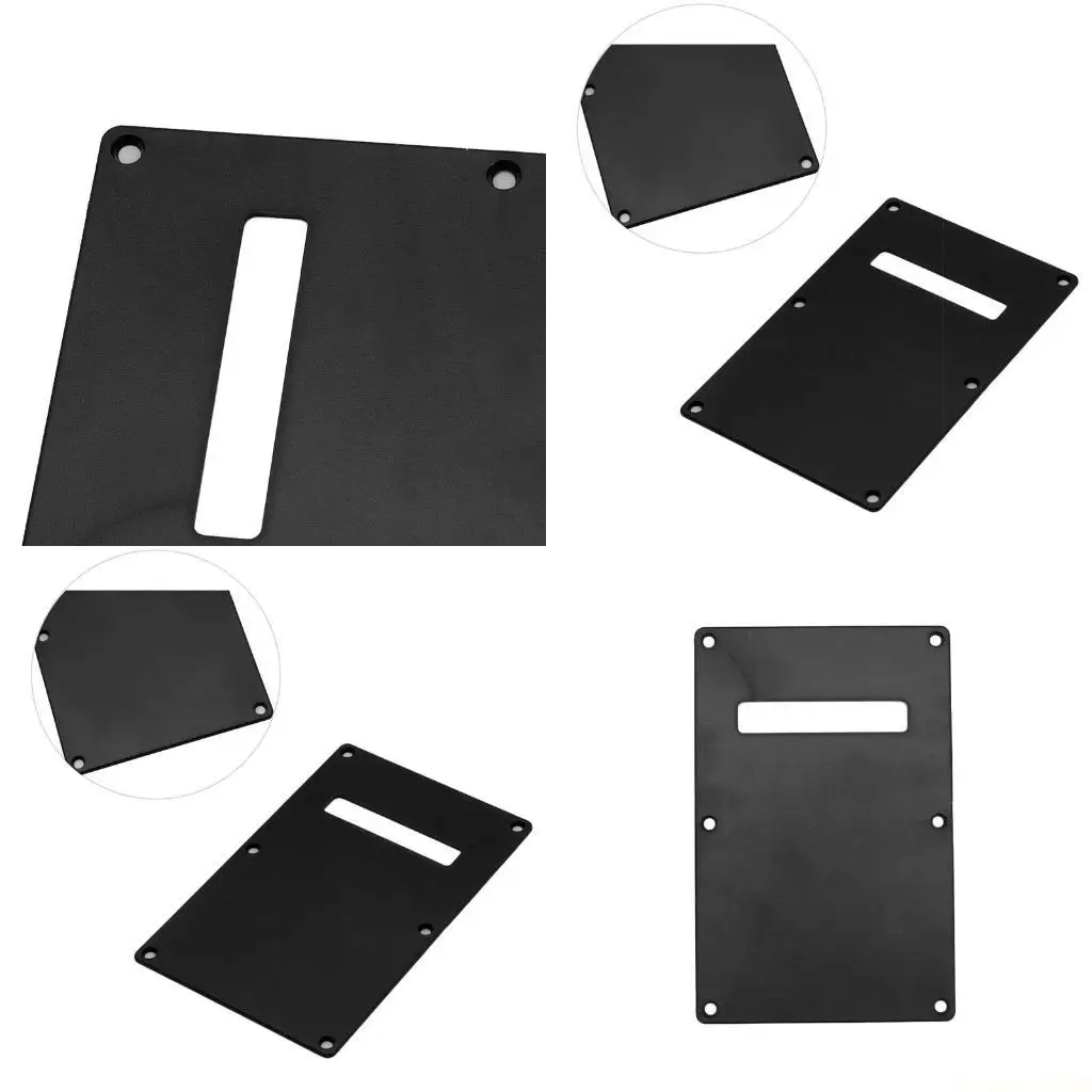 

M5TC Single Ply Back Plate Rear Tremolo Cover No Screws for Electric Guitar Black