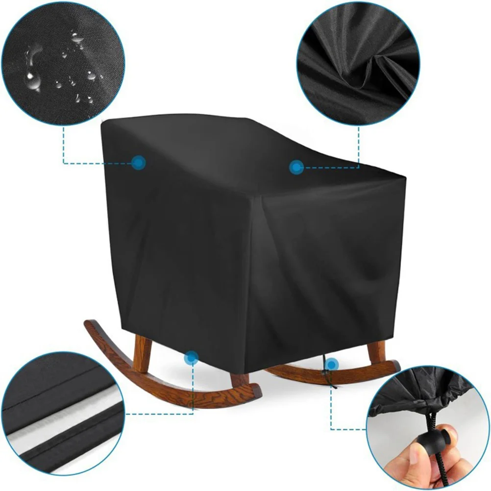 1 قطعة غطاء كرسي الترفيه في الهواء الطلق 210D أكسفورد النسيج مقاوم للماء الثقيلة للفناء كراسي هزازة دوارة أثاث مقاوم للأشعة فوق البنفسجية #2