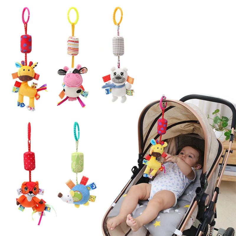 

Newborn Baby Sensory Hanging Rattles Soft Early Learning Toys Kids Stroller Infant Car Bed Crib With Teether For Toddlers