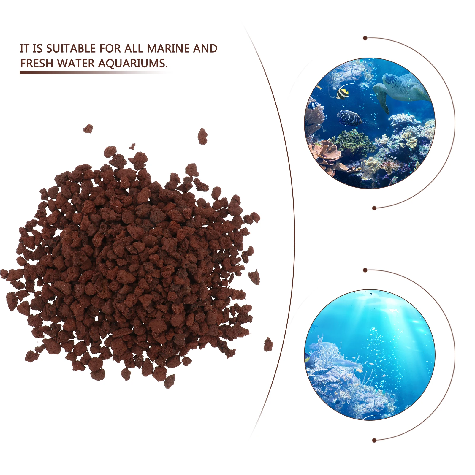 

Volcanic Rock Particles 500g 3 6cm Aquarium Fish Tank Decoration Effective Filtration Media Suitable Water Tanks