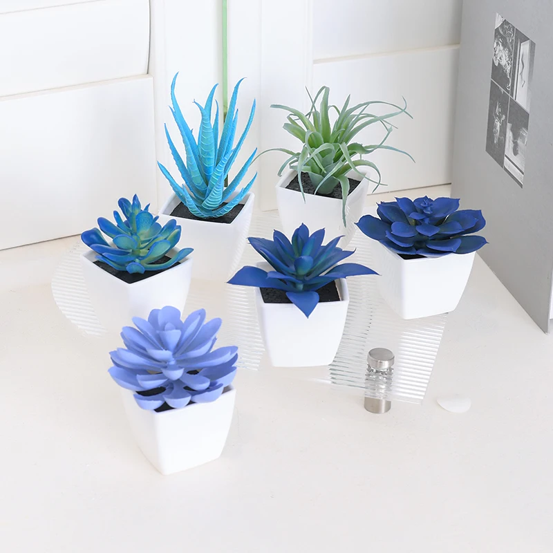 6PCS（Sets） Artificial Succulent Plants, Bonsai Flowers, Home Furnishings, Restaurants, Hotel Offices, Desktop Decoration