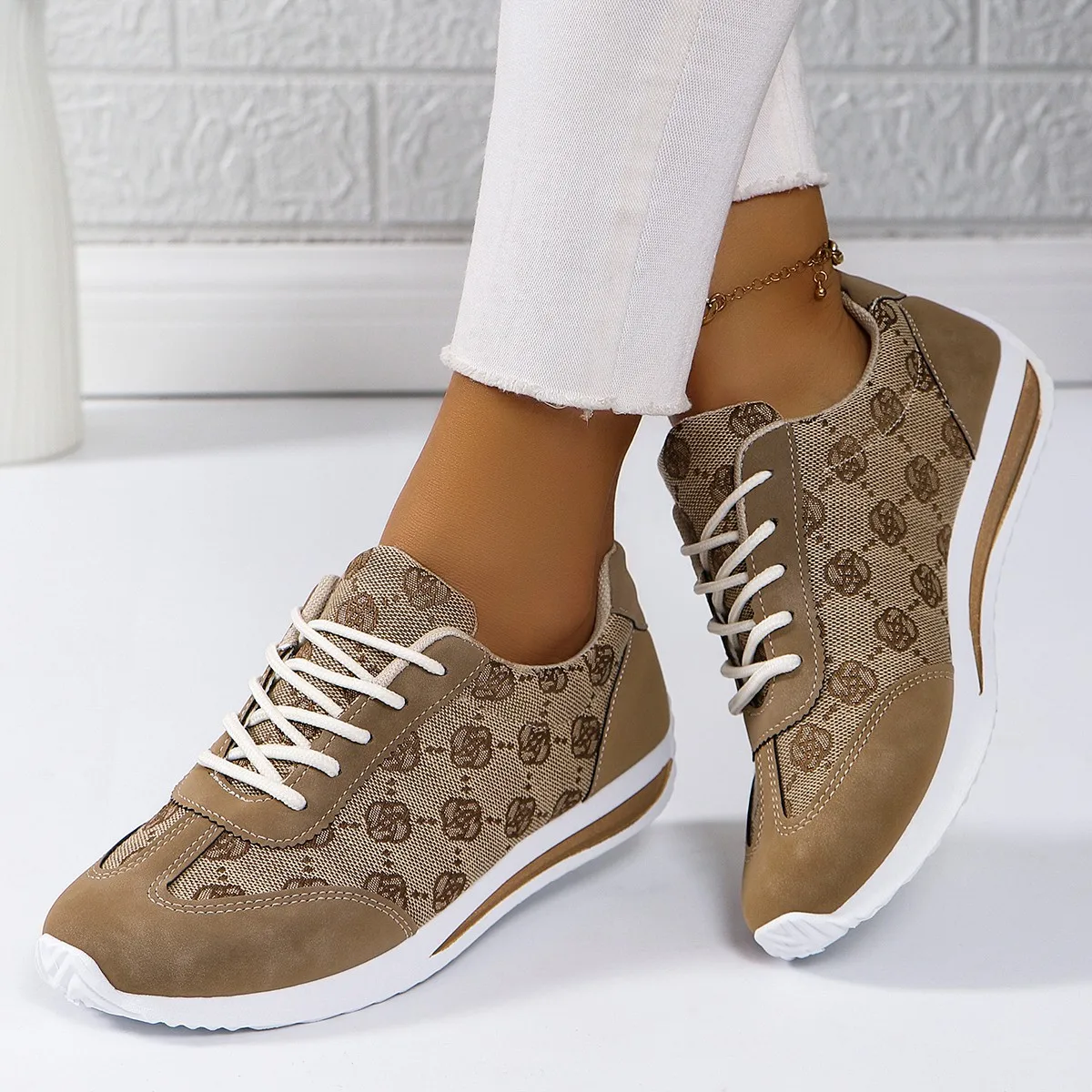 Autumn Sneakers Women Flat Casual Comfortable Shoes Fashion Versatile Lace Up Walking Women Shoes Zapatos De Mujer Tendencia 41