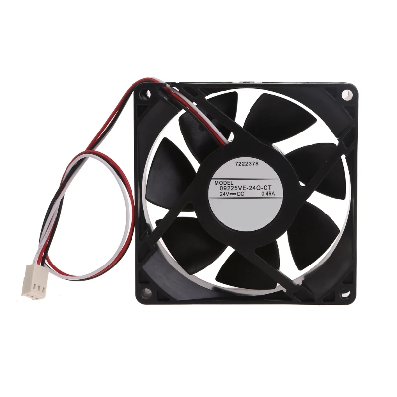 Heat Dissipation Fan 09225VE-24Q-CT 3 Lines 9CM Fan DC24V 0.49A 9025 for FANUC System Special Fan Durable Dropship