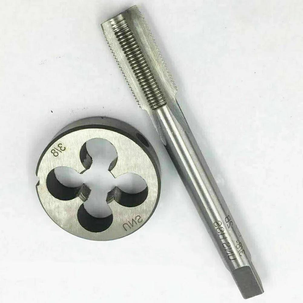 

3/8-26 UNS Tap & Die Set UNF Machine Thread Tap And Round Thread Die Right Hand Machine Plug Tap High Speed Steel Metal Tapping