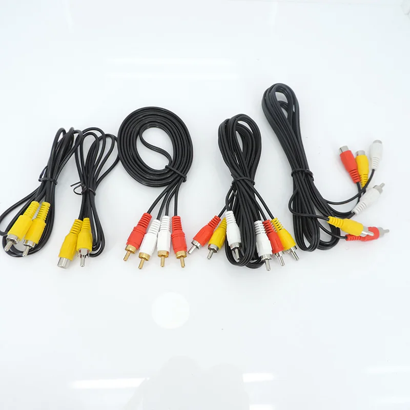 Audio 2 3 RCA Cable male to 2 3 RCA female Jack Plug Stereo to 2RCA 3RCA Socket AV Adapter connector cord Media Player