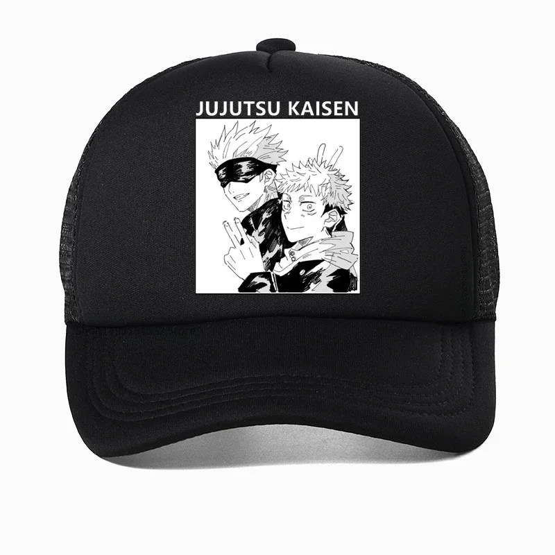 

Harajuku Men's Golf hat Jujutsu Kaisen Print Unisex Baseball Cap for Men Women Cool Cartoon Anime Casual Snapback hats Casquette