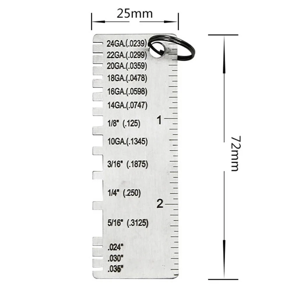 Stainless Steel Gauges 1.0 X 2.8 Inches Single Sided Gauges For Wood Iron Steel Leather Measuring Tool Parts