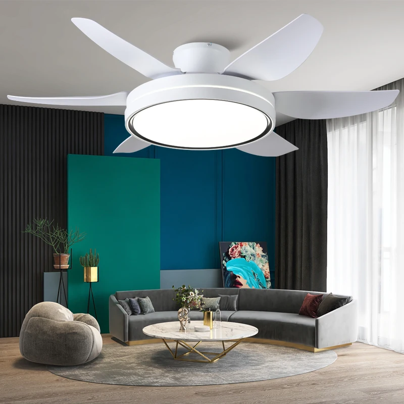 TYLA Fan Light Nordic LED Ceiling Fan Light Modern Minimalist Restaurant, Living Room, Bedroom Commercial Electric Fan