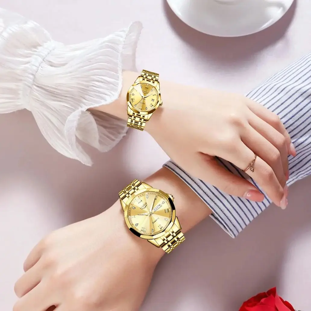 LIGE 2025 TOP new luxury couple watch waterproof luminous casual business men's watch women clock stainless steel gift reloj+BOX