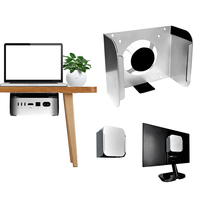 Under Desk Mount for Apple Mac Mini M4 Metal Monitor Holder Behind The Monitor Support Monut PC Accessories