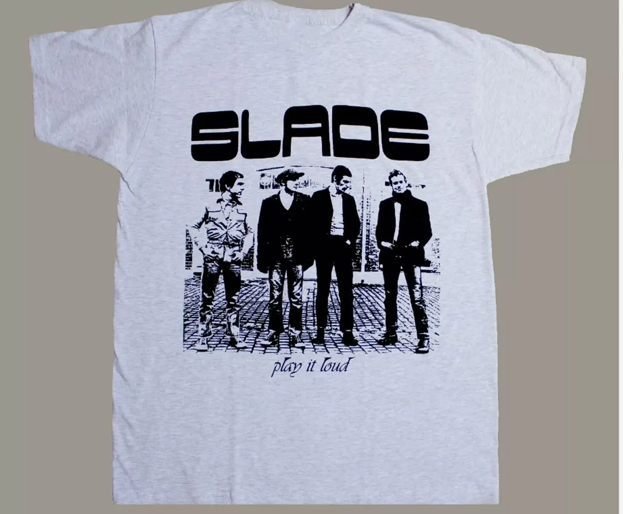 ZYXZ SLADE BAND PLAY IT LOUD 1970 SWEET NAZARETH SUZI QUATRO Gray  Graphic T Shirts Cotton Y2k Seasons Daily Tees Short 822315