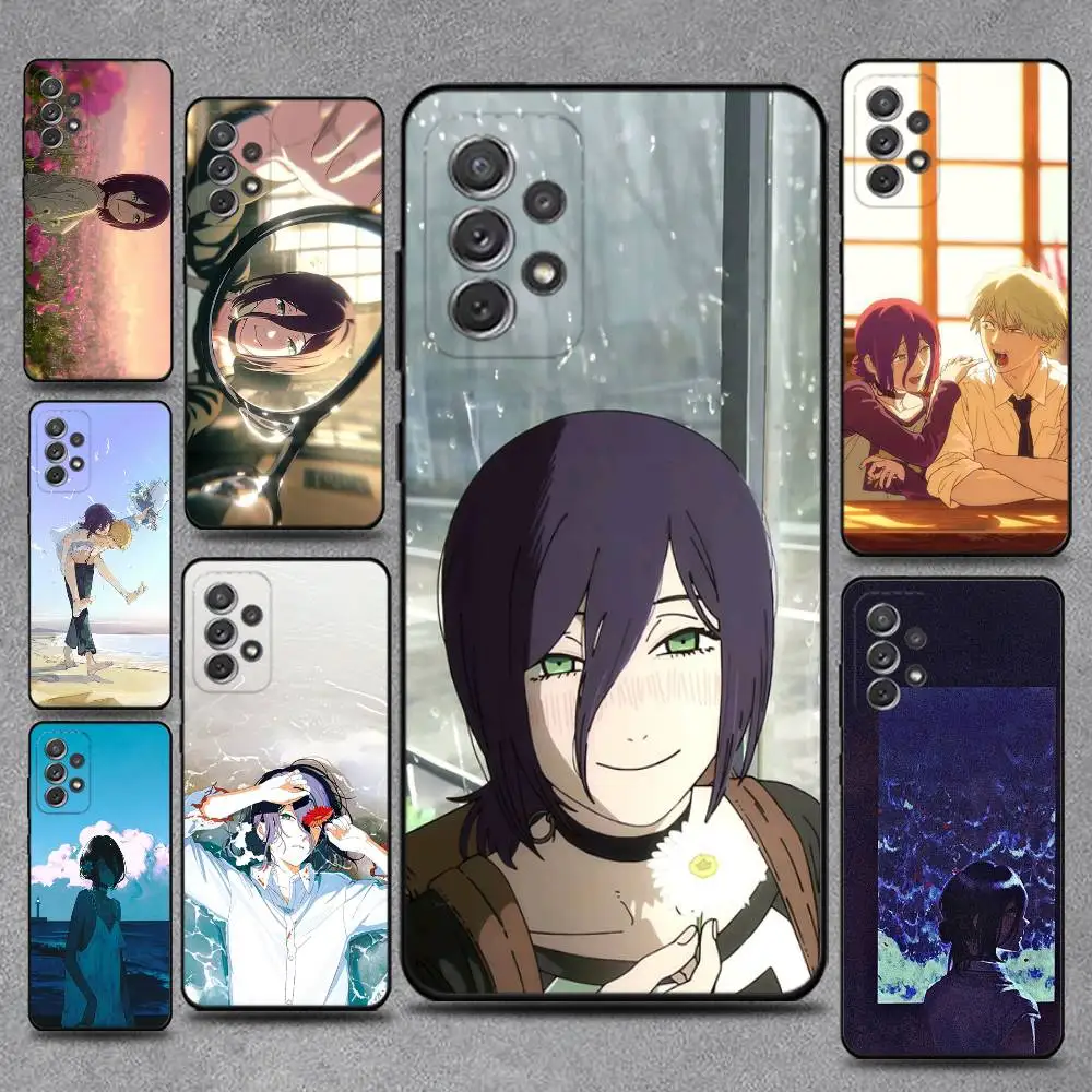 

C-Chainsaw Man R-Reze Phone Case For Samsung S 25,24,23,22,30,21,10,9,Ultra,Plus,Lite,FE,4,5G Black Soft Case