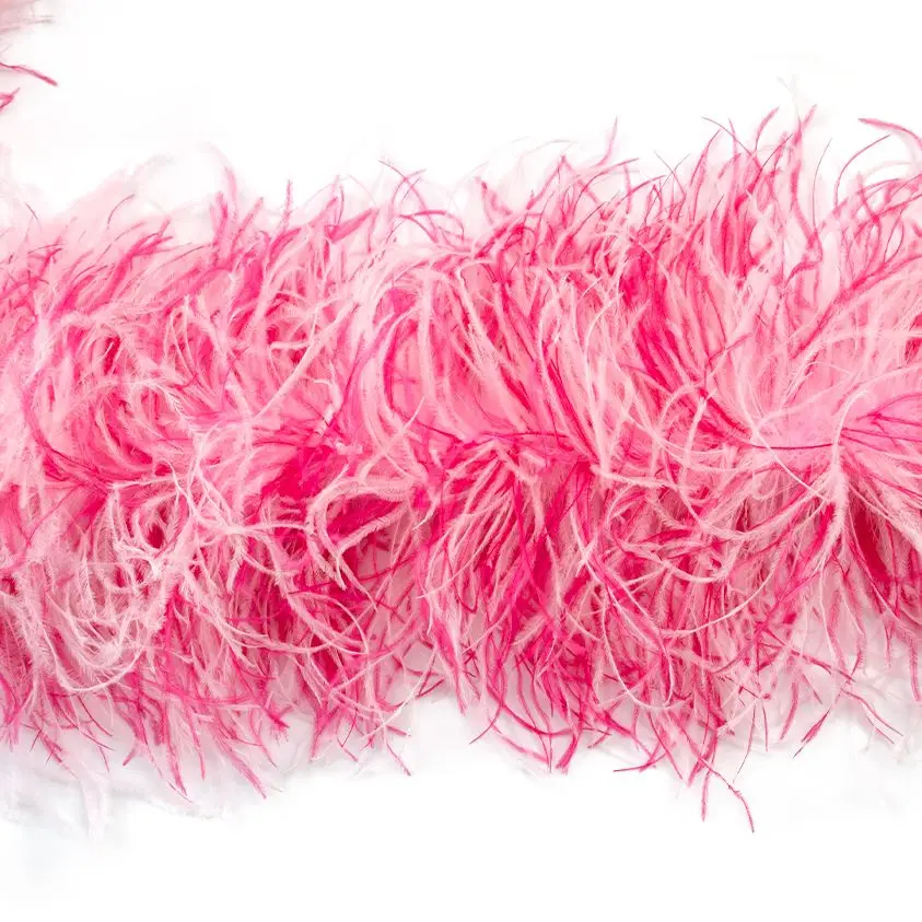 

NEW! Ostrich Feather Boa 6PLY 10PLY Mixing Two Colors Plume Shawl Wedding Dress Clothes Scarf Decoration Accessories For Sewing