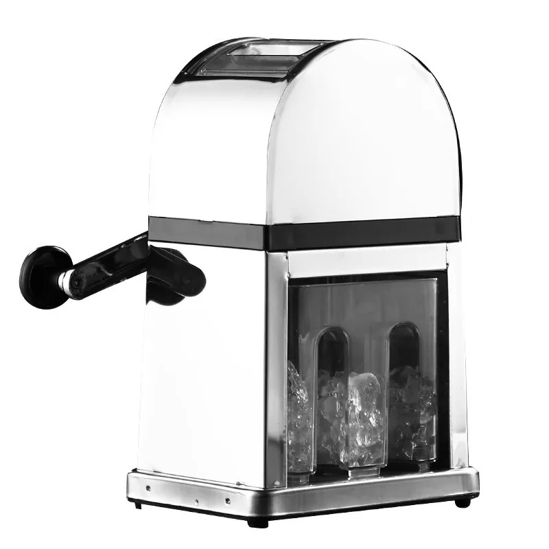 Stainless steel hand crusher, cocktail ice cube granulator, smoothie, commercial bar milk tea shop ice shaver