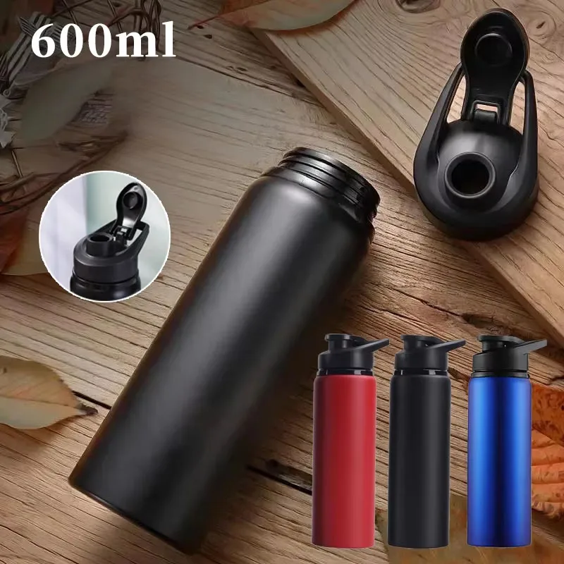 1-5PCS Stainless Steel Water Bottle Portable Leisure Cycling Drinking Bottle for Outdoor Sports Travel Water Glass