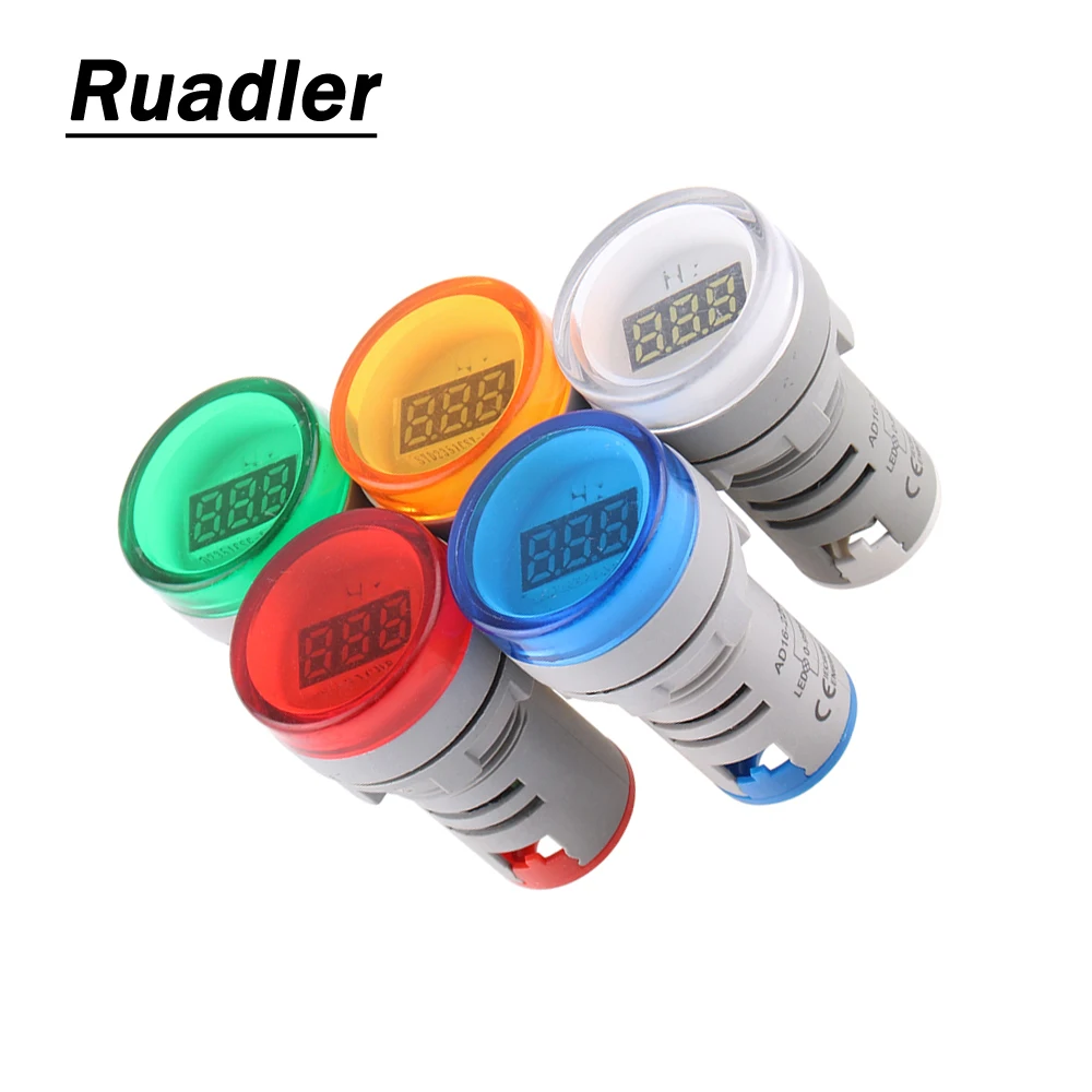 

0-99 Hz Digital Display Electricity Hertz meter Frequency meter indicator light AC meter Red Combo Tester Green White Yellow