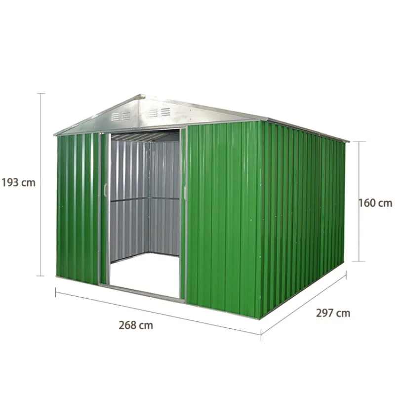 

Китайский экспорт 8x10 футов металлические навесы для инструментов металлические навесы навесы для хранения на заднем дворе